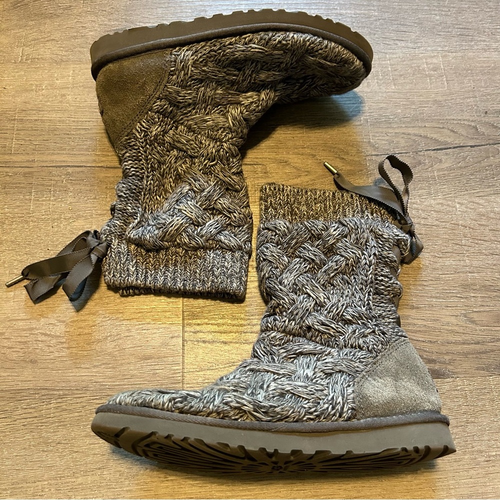 UGG Charcoal Knit Boots